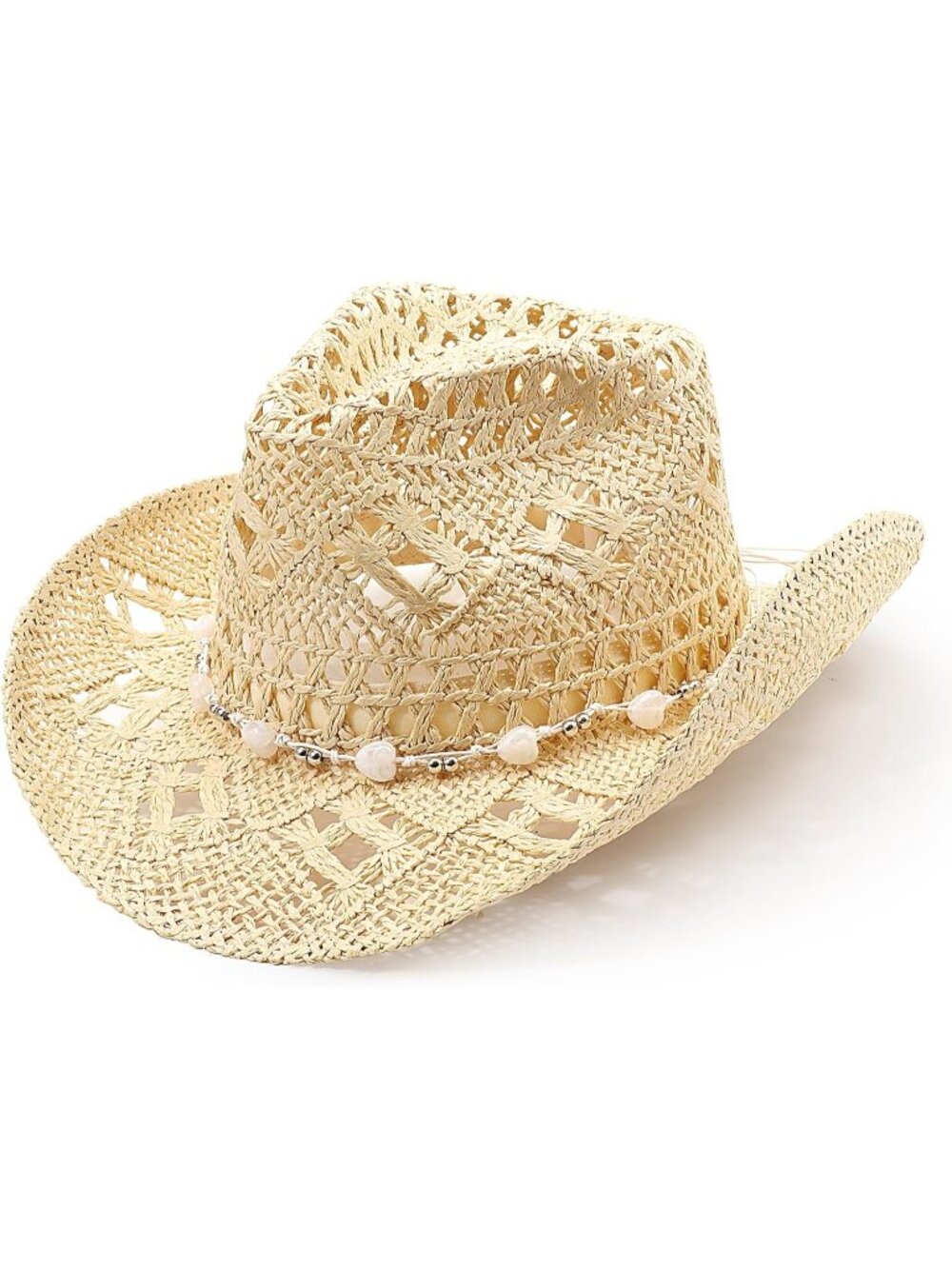 Unisex Beige Tan Straw Beach Shapeable Brim Imported Cowboy Western Cowgirl Hat